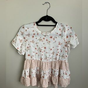 Tiered floral shirt